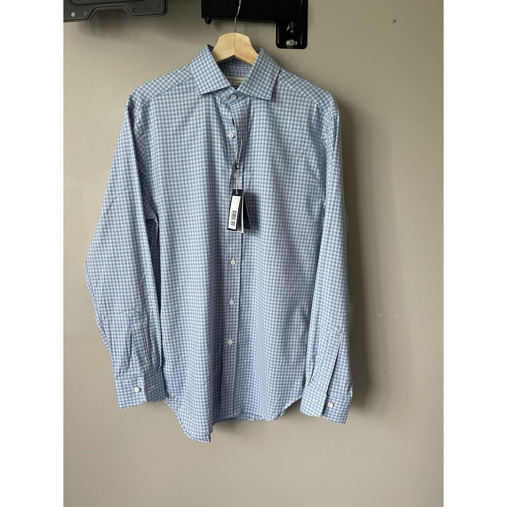 Holderness & Bourne Flynn Shirt Mens Size M Bedford Blue Plaid Button NWT